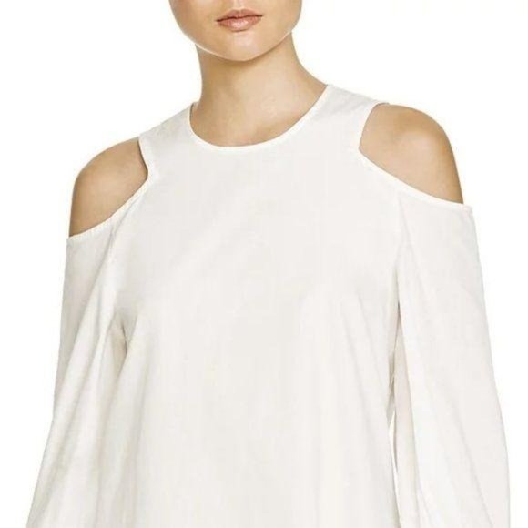 Timo Weiland Cold Shoulder Tie Sleeve Tunic Blouse - Picture 2 of 5